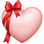 Heart with bow sticker