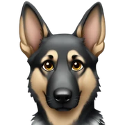 Silver and black German shepherd sticker