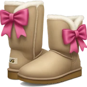 Ugg boots with bow sticker