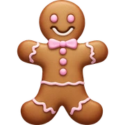 Light pink  gingerbread man sticker