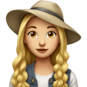 girl in hat portrait sticker