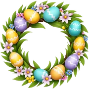 Easter wreath sticker