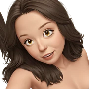 smiling girl with long hair sticker