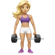 Blonde woman lifting weights sticker