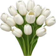 white tulip bouquet  sticker
