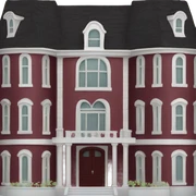 Big dark red mansion  sticker