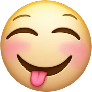Blushing smiley emoji face  sticker