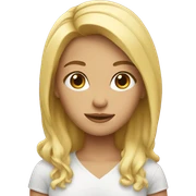 blonde girl  sticker