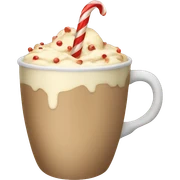 Christmas drink in a cup asthetic beige sticker