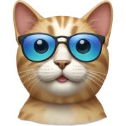 Cat with sunglasses sticker