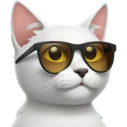 Cat with sunglasses sticker
