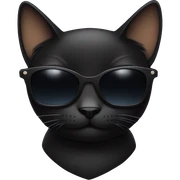 Black Cat with sunglasses sticker