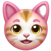 Pink heart with cat ears sticker