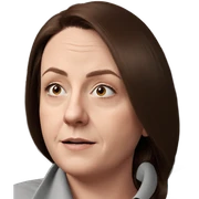 realistic portrait of brown hair sticker