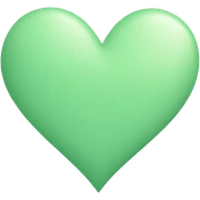 Pastel green heart  sticker