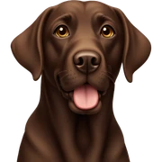 Chocolate-coloured Labrador dog sticker
