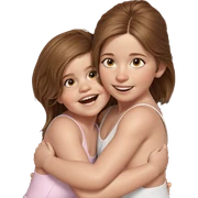happy girls hugging together sticker