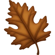 brown fall leaf sticker