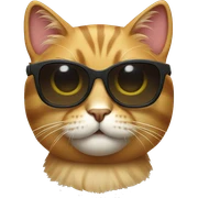 Cat with sunglasses sticker