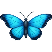 blue butterfly sticker