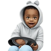 realistic hooded girl portrait sticker