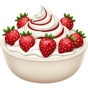 Frutillas con crema sticker
