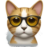 Cat with sunglasses sticker
