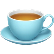 Light blue tea cup sticker