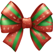 Christmas bow sticker