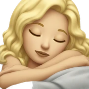 Blonde girl sleeping  sticker