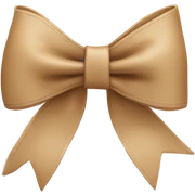 light brown bow sticker