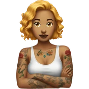 Women getting a tattoo  sticker