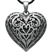 Chrome heart sticker