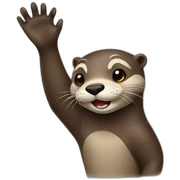 Otter Waving sticker