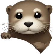 otter cozy in blanket sticker