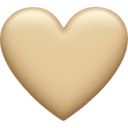 Beige heart  sticker