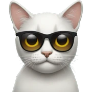 Cat with sunglasses sticker