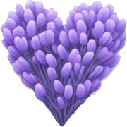 Lavender heart  sticker
