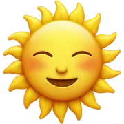 Realistic sun sticker