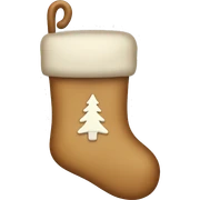 Tan Christmas stocking  sticker
