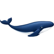 humpbck whale, dark blue sticker