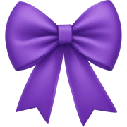 Purple bow sticker