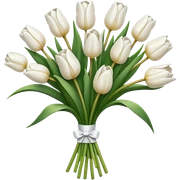 white tulip bouquet  sticker