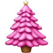 Pink Christmas tree  sticker