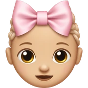 Baby pink bow sticker