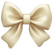 Cream bow sticker