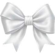 white satin bow sticker