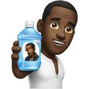 Diddy holding baby oil sticker