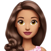 Barbie brune sticker