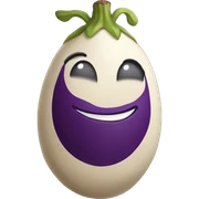 Tan eggplant sticker